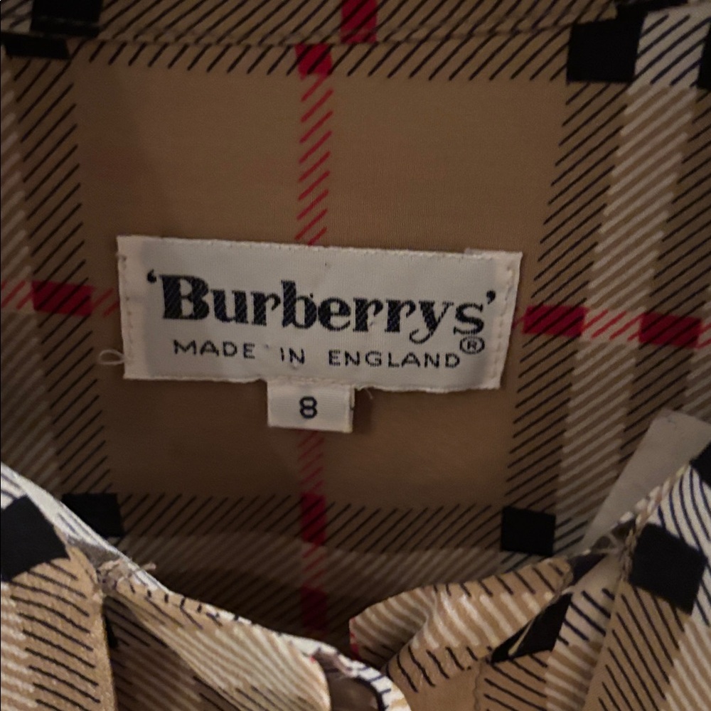 Burberry Tan and Black Plaid Wome button up Shirt - Picture 3 of 10